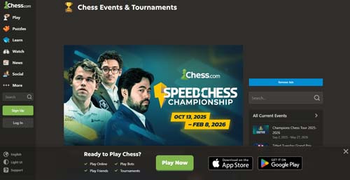 سایت دوم: Chess.com (چس‌دات‌کام – چِس دات کام)